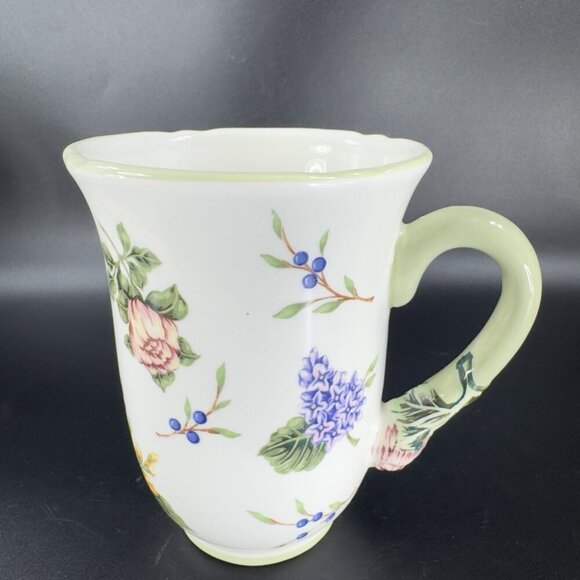 Princess House Garden Floral Ceramic Mugs Cups 12 Oz Set Of 2 Ceramic Mug Cup - Picture 14 of 16